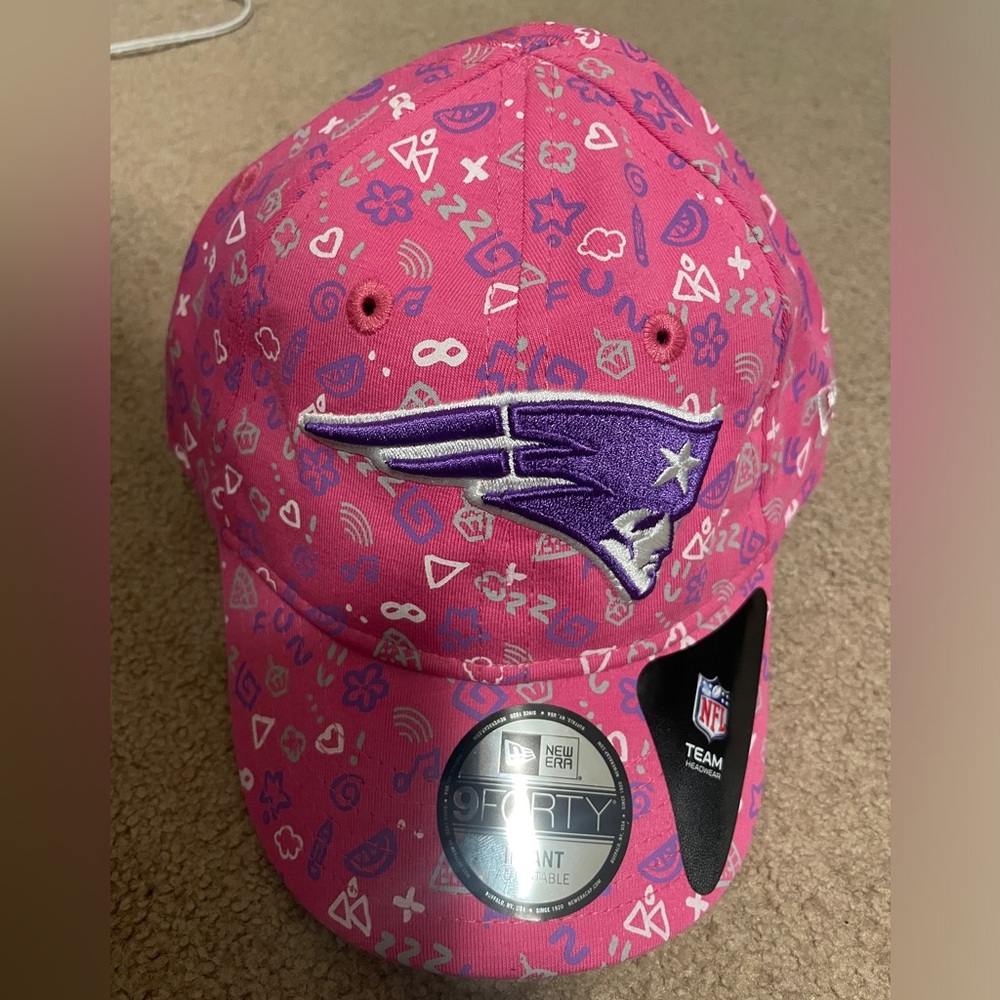New England Patriots Girl's Infant New Era 9FORTY Adjustable Cap Hat Pink